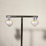 Heart pearle earrings
