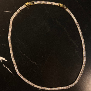 Baguette tennis necklace gold - Hera Jewellery