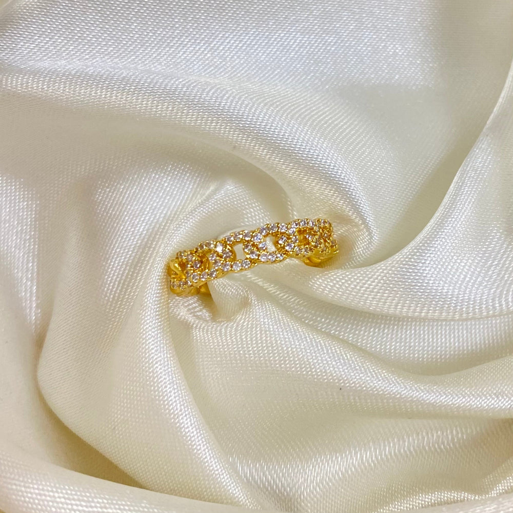 Iced Chain Ring - Hera Jewellery