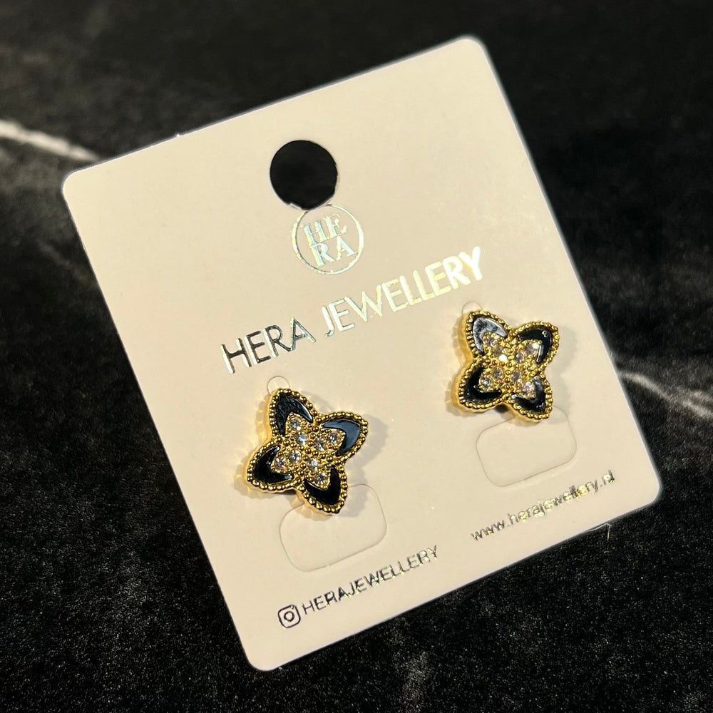 Rinho black earrings - Hera Jewellery