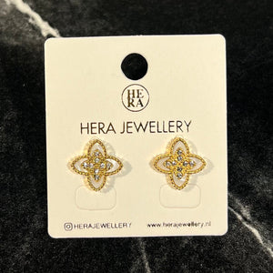 Rinho white earrings - Hera Jewellery