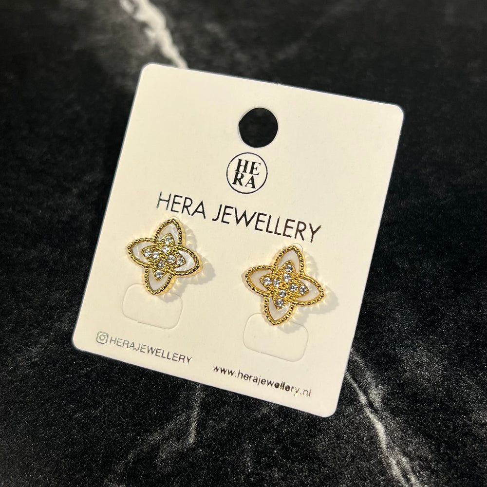 Rinho white earrings - Hera Jewellery