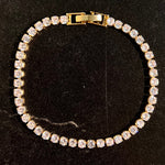 Slim tennis bracelet gold - Hera Jewellery