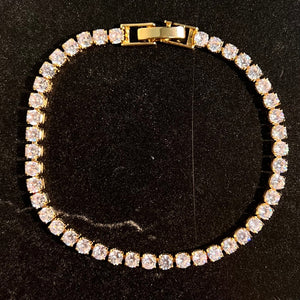 Slim tennis bracelet gold - Hera Jewellery