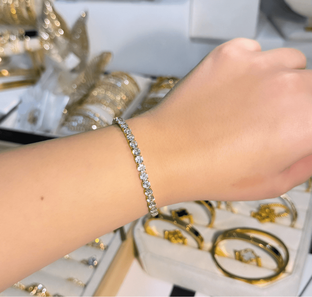 Tennis bracelet gold 4mm - Hera Jewellery